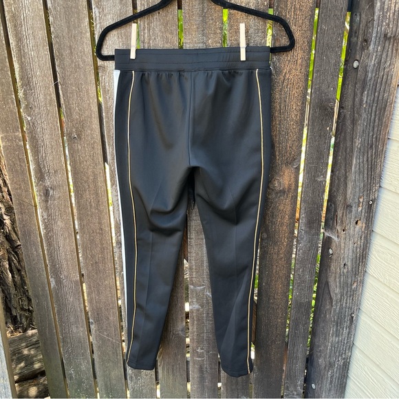 Pam & Gela Wm's Sequined Stripe Crop Track Pant NWT In Black Sz O/XS - Picture 8 of 16